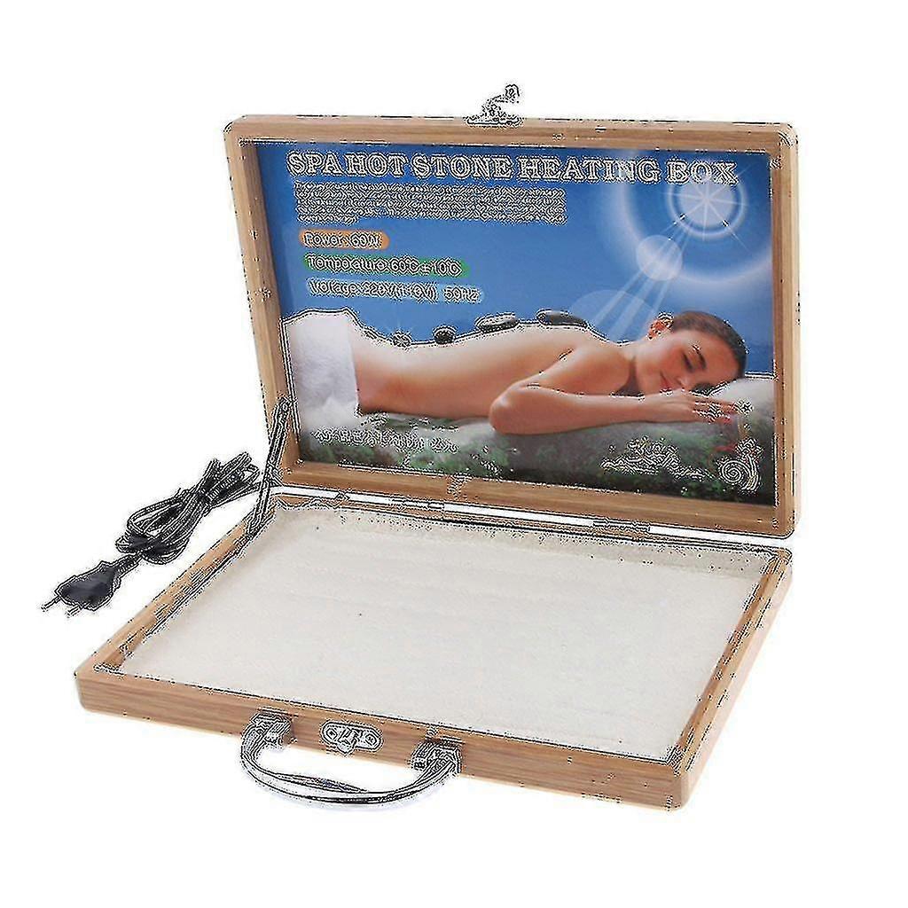 ホットストーンロックヒーティングボックスマッサージストーンウォーマーケースヒーターEuプラグマッサージストーンウォーマーホットストーンマット-鈴鹿