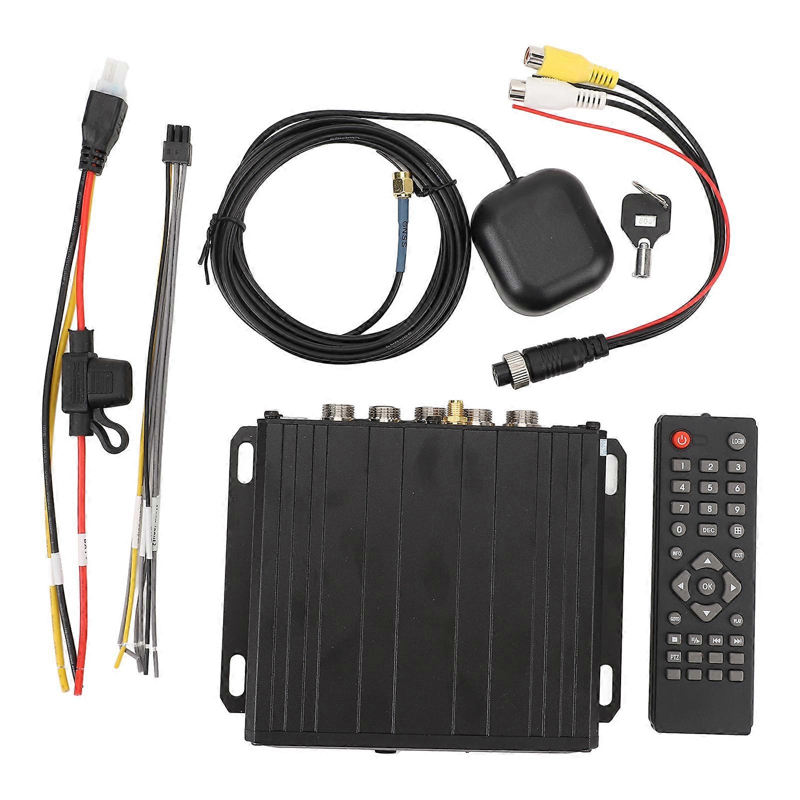 4 Channel Video Splitter DC12V 24V 1080P GPS Driving Track Playback Parking Camera Video Control Box for Truck Bus Boat No Memory Card YEMAA