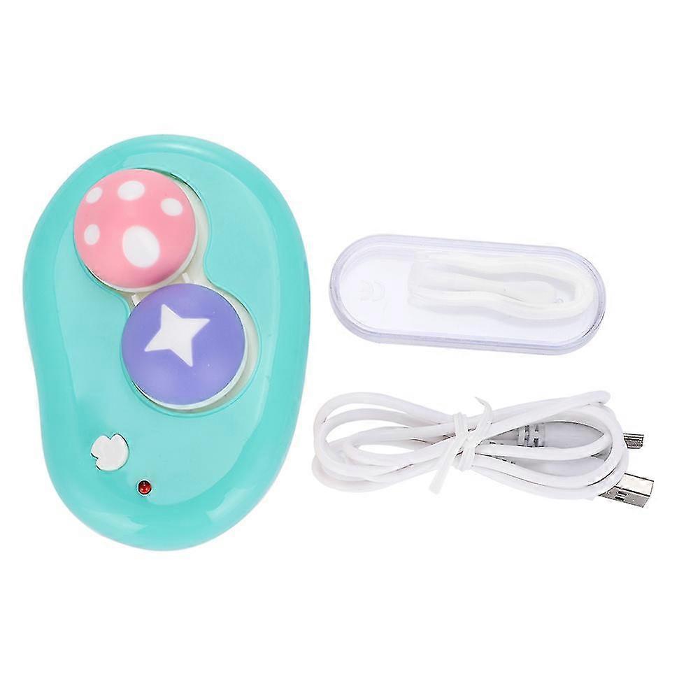 Usb Ultrasonic Automatic Contact Lens Washer Cleaner Case Contact Lens Container Cute Mashroom