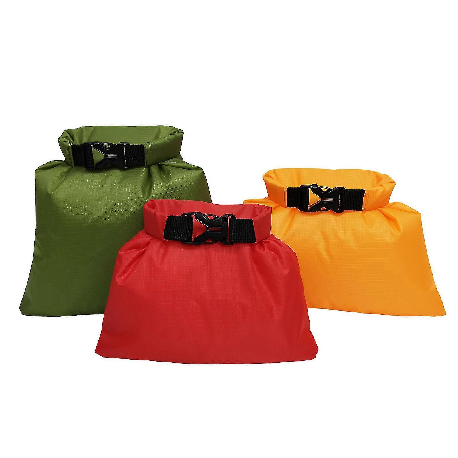 3pcs Waterproof Bag Set Storage Dry Bag Set For Skating Camping Boating Sailing Surfing Fishing Blue Led Screen