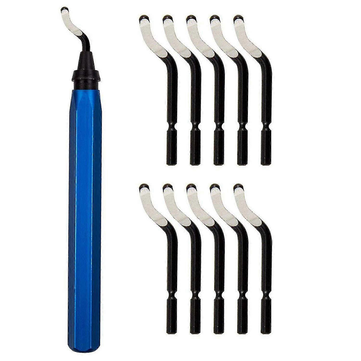 Deburring Tool, Deburring Tool With 10 Bs1010 Steel Replacement Blades, 360 Rotating Deburring Blades, Aluminum Hand Tool, 3d Printing, Copper And Ste