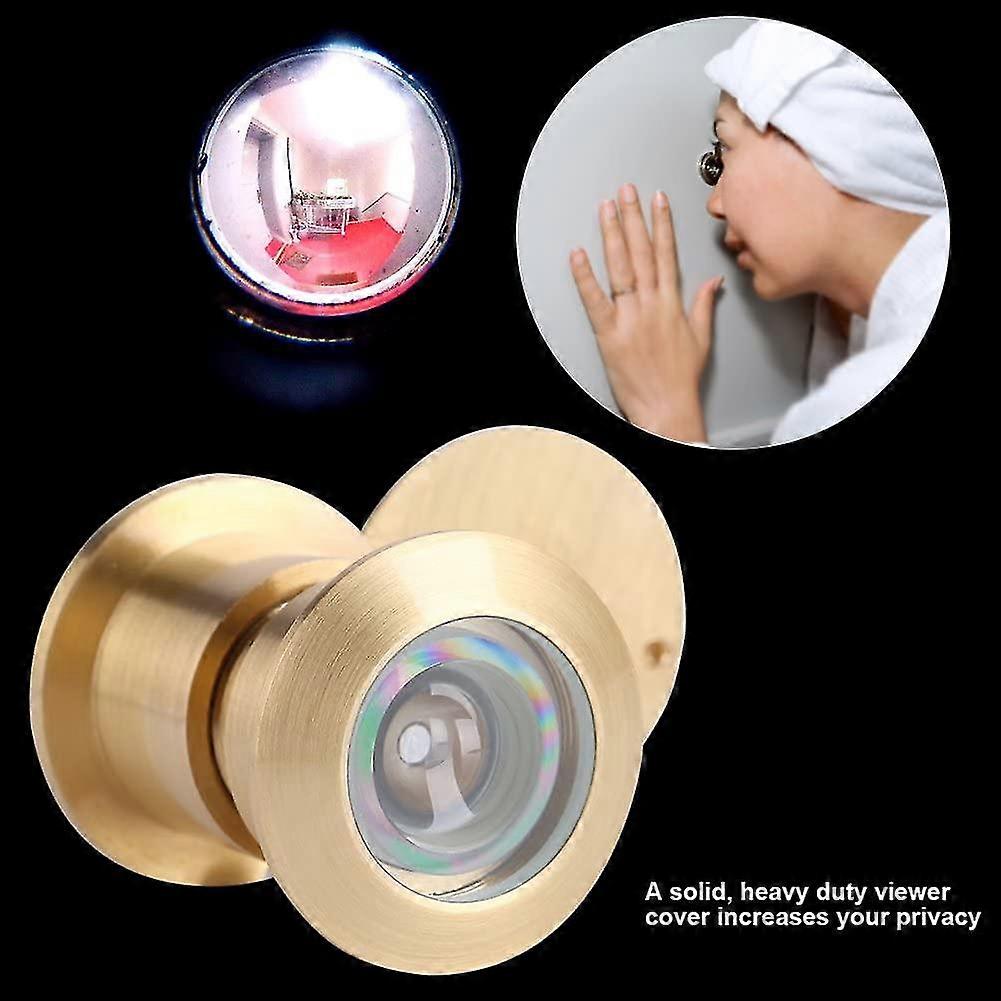 28mm Wide Viewing Angle Peephole Door Viewer Anti-theft With Protective Cover For 35mm-60mm Door Thickness (golden)