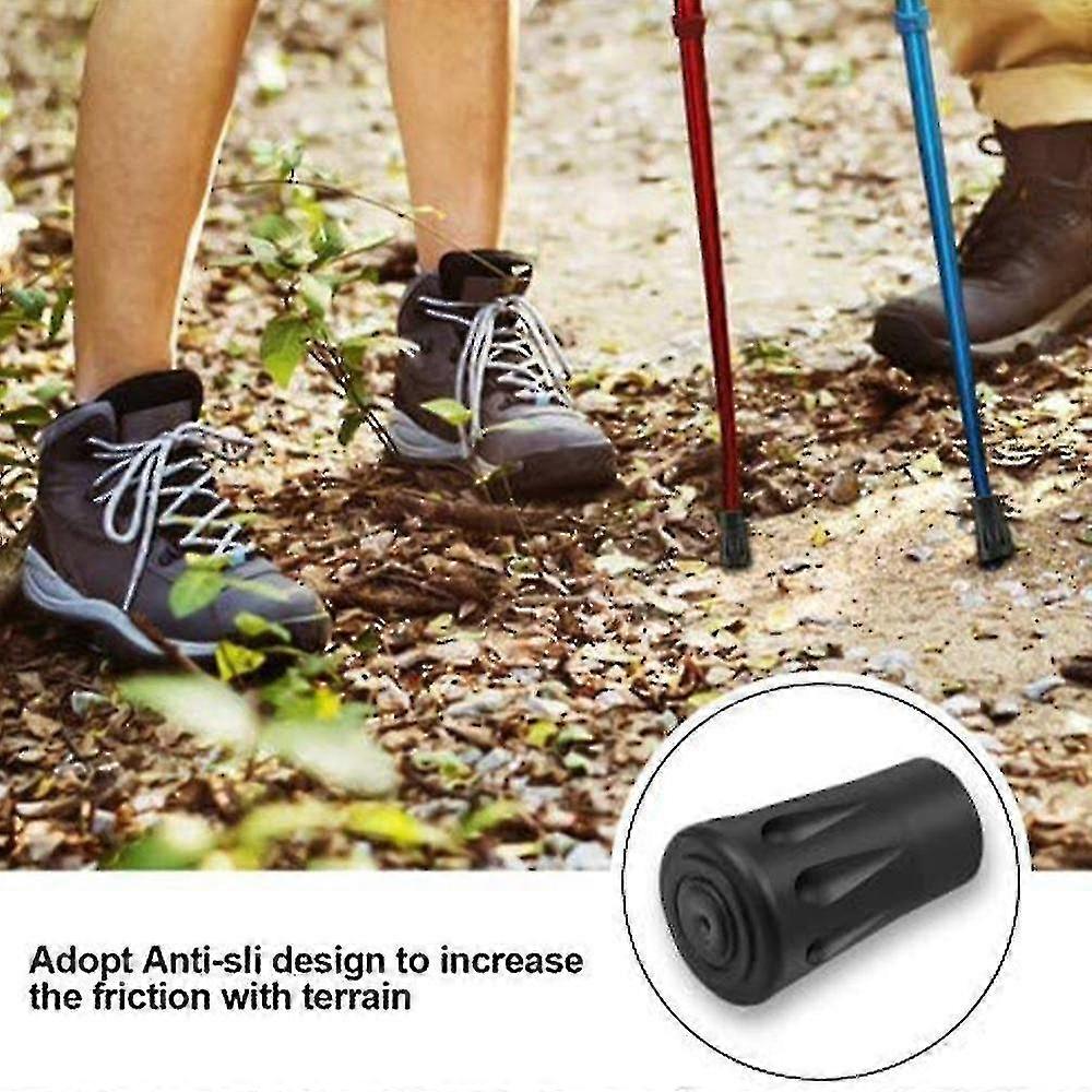 Walking Pole Rubber Tips, Trekking Pole Tip Protectors10pcs