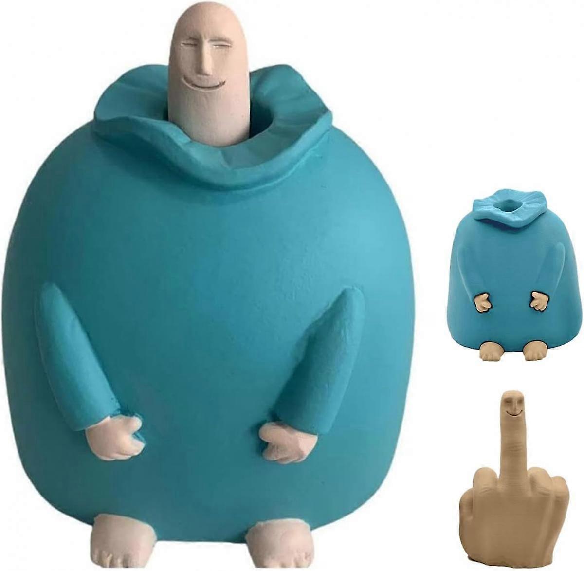 Smiling Middle Finger Desk Decor