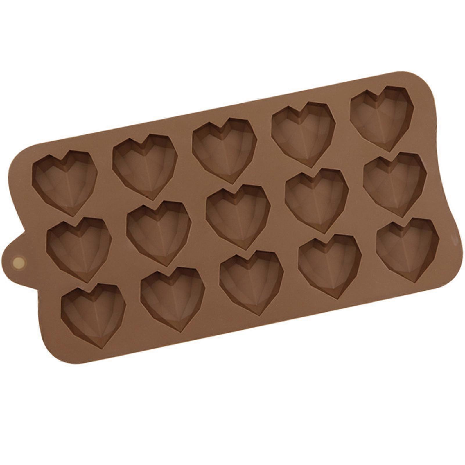 15 Cavity Chocolate Mold Non-stick Food Grade DIY Silicone Creative Love Heart Shape Candy Baking Mould for Bakery Kaesi