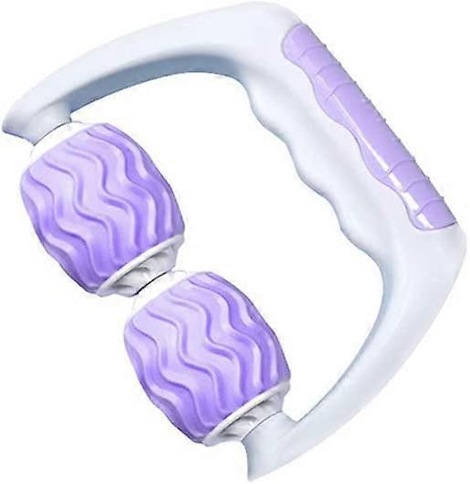 Anti-Cellulite Massager,360 Foam Roller,2 Wheels(Purple)