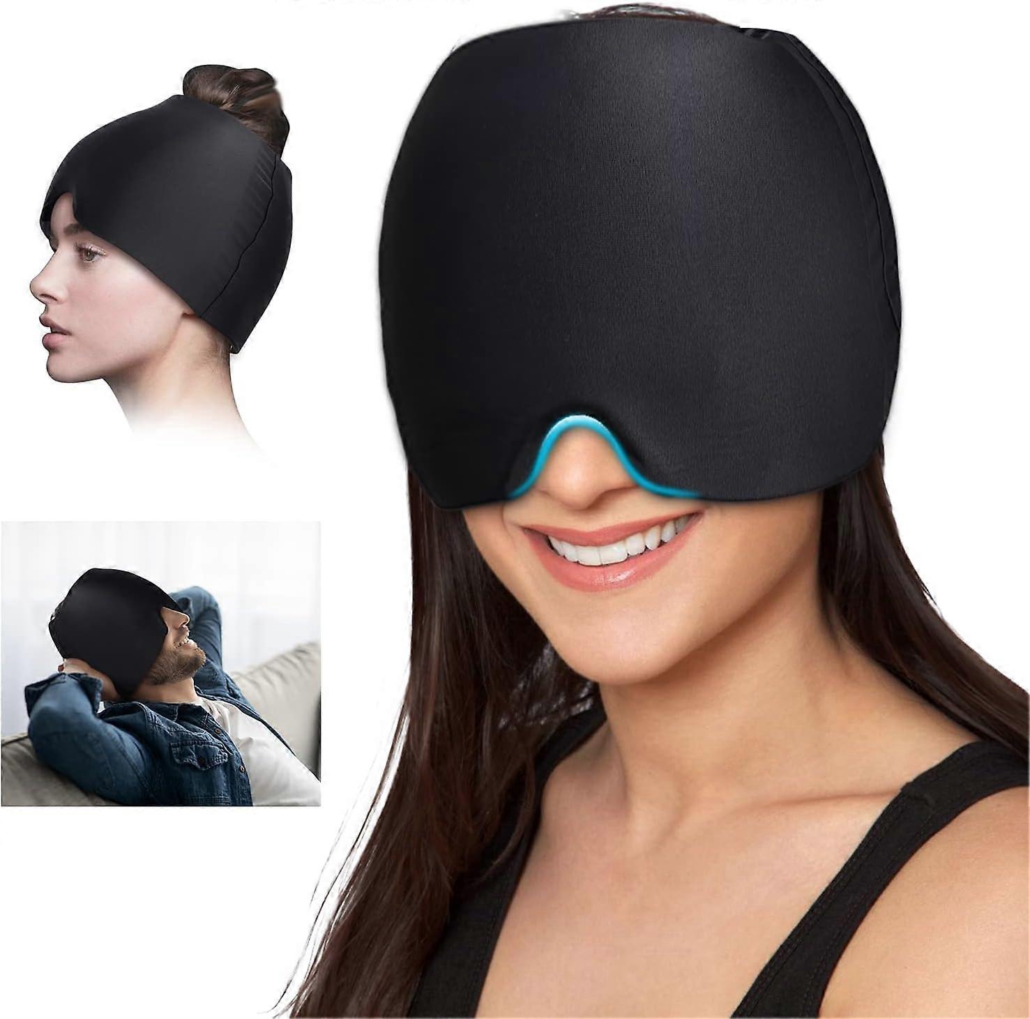 Migraine Relief Cap, Αναβαθμισμένο 8MM Double Gel Headache Relief Cap Migraine Ice Head Wrap, Κρύο & Ζεστό Συμπίεση καπέλου ανακούφισης κεφαλαλγίας Καπέλο ημικρανίας για Tensi