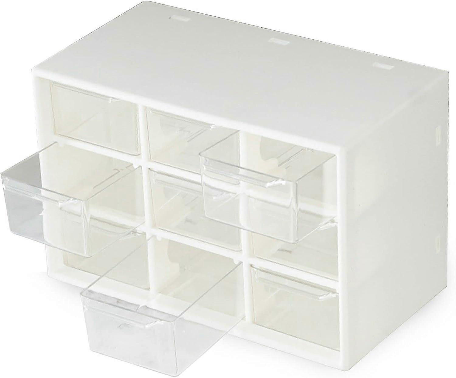 Mini Plastic Drawer Organiser,Organiser for Office,White