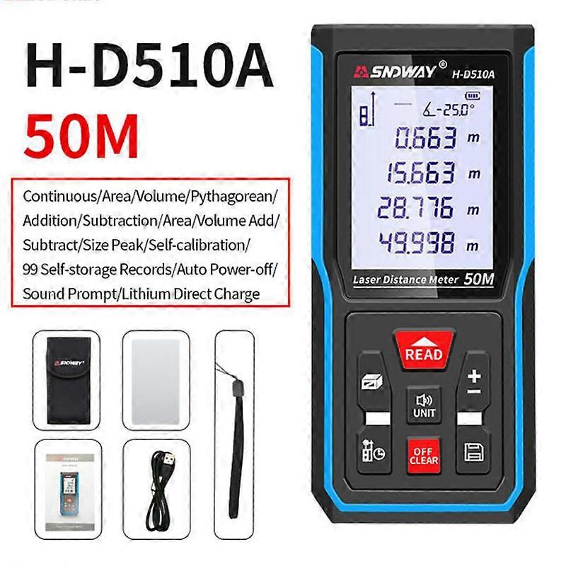 Laser Distance Meter H D510A D710A D100A D120A Professional Digital Rangefinder Measuring Tools 50M-120M Range Finder