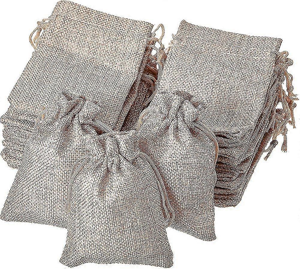 Sacs en toile de jute à cordon. 50 Pcs Sacs de mariage Sac de lin Sac de jute résusable Sac cadeau Cadeau