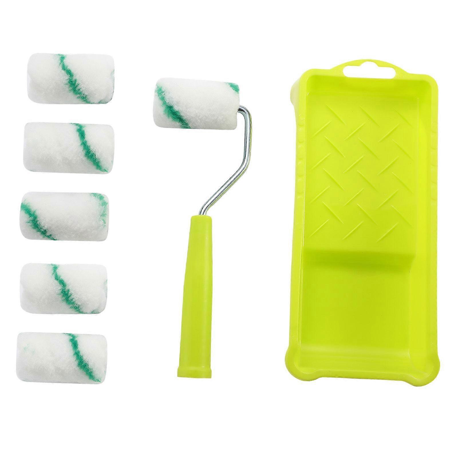 Mini Farbroller Farbroller mit Tablett für Möbel Bookroom Art Project 8 Set Grün