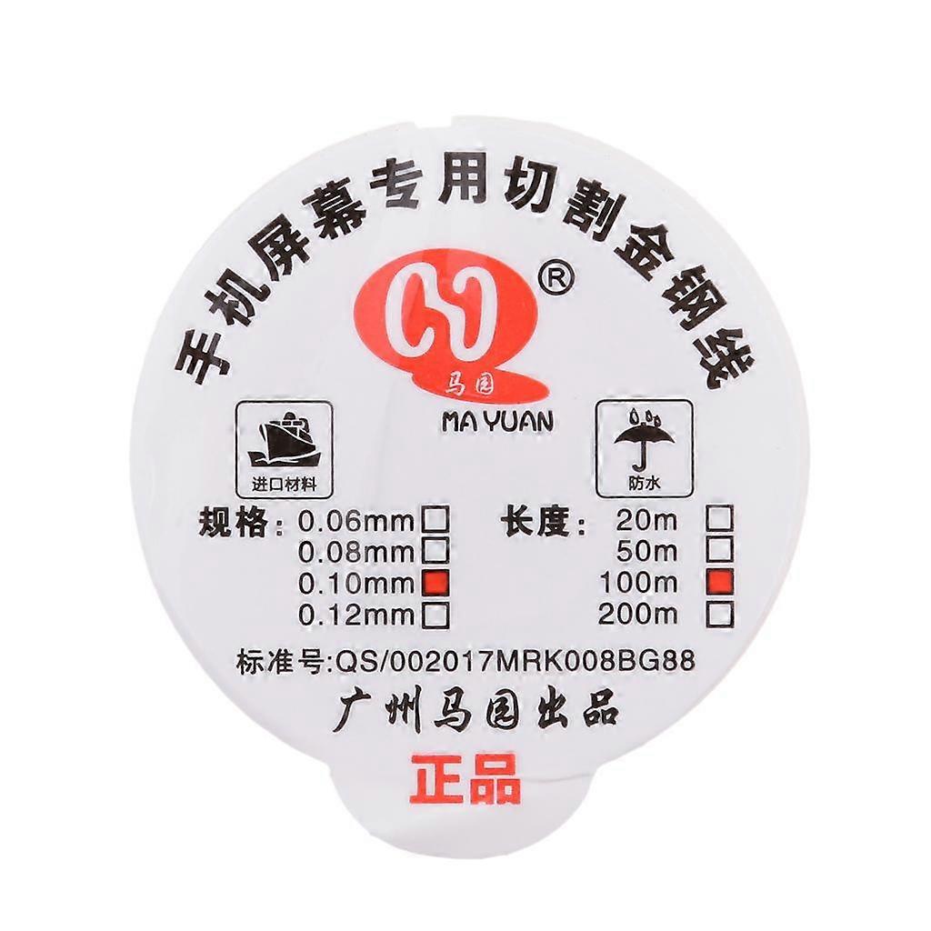 3x100m合金切断ワイヤー携帯電話LCDスクリーンガラスセパレーター修理0.1mm
