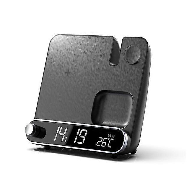 3 in 1 Wireless charger Alarm Clock 15W Fast charging Station For iPhone 13/12 Pro/Airpods Pro/iwatch 7/6/5 Desktop Charge stand