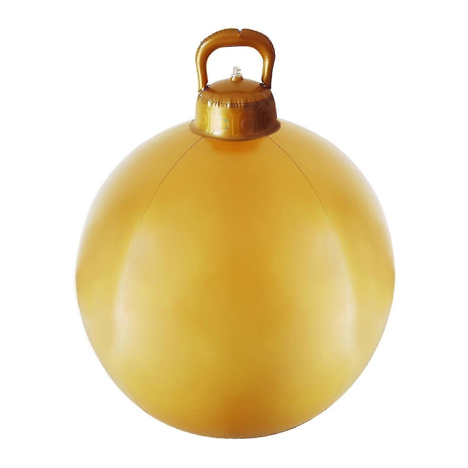 60CM Inflatable Christmas Ball with Handle Thicker PVC Large Solid Color Leakproof Indoor Outdoor Ga