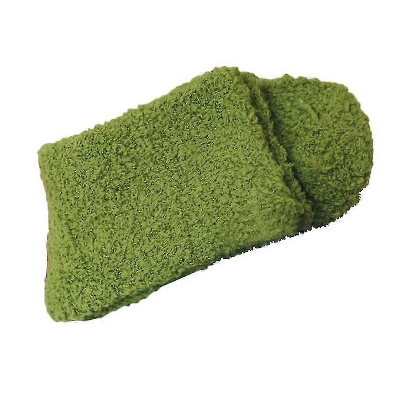 1 par golvstrumpor Super Soft Ultra-tjock bomull Mellanrör Fluffy Höst Vinter Golvstrumpor