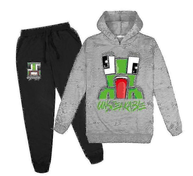 Usigelig Middelaldrende Gutter Og Jenter Hettegenser + Bukser Sett