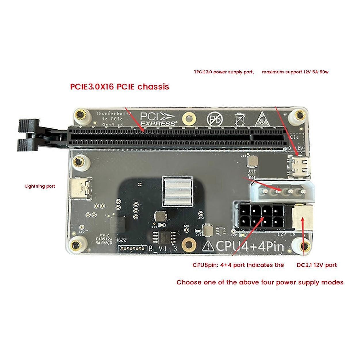 For Easy Thunderbolt3/4 Notebook Graphics Docking Station Multi-Functional Convenient Graphics Docking Station,A