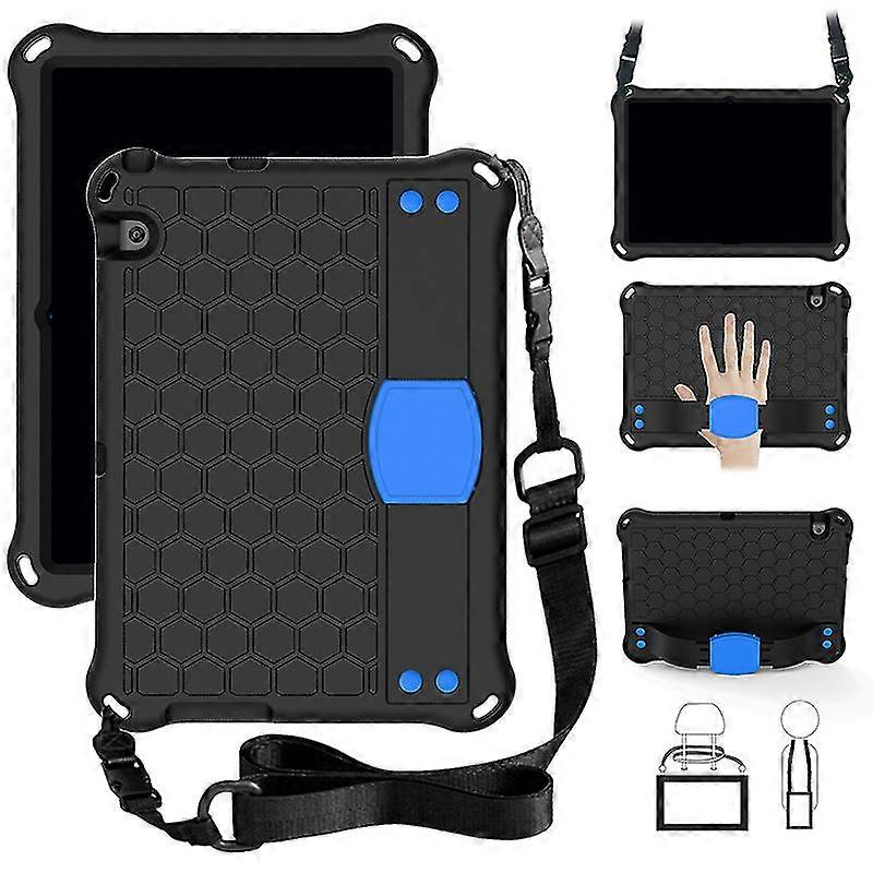 Eva Phone Protetctor With Shoulder Strap For Huawei Mediapad T3 10 Honeycomb Texture Shell - All Black