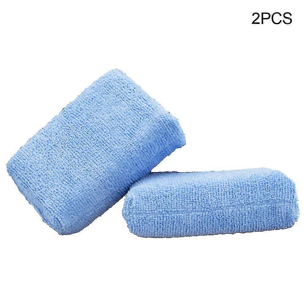 2pcs Microfiber Applicator Car Sponge Practical Polishing Pad Soft Cleaning Tool