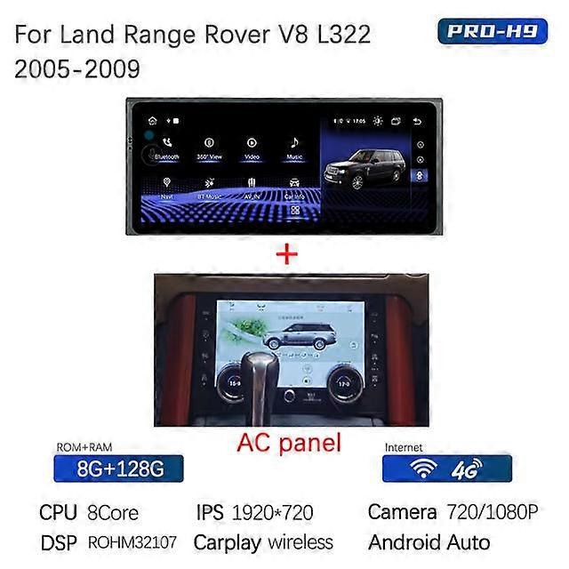 10.25 Uhr" Für Land Range Rover V8 L322 2002 ~ 2012 Auto Multimedia Video Player Android 11 8Core 8 + 128G Carplay 4G LTE Unterstützung 4 * 4