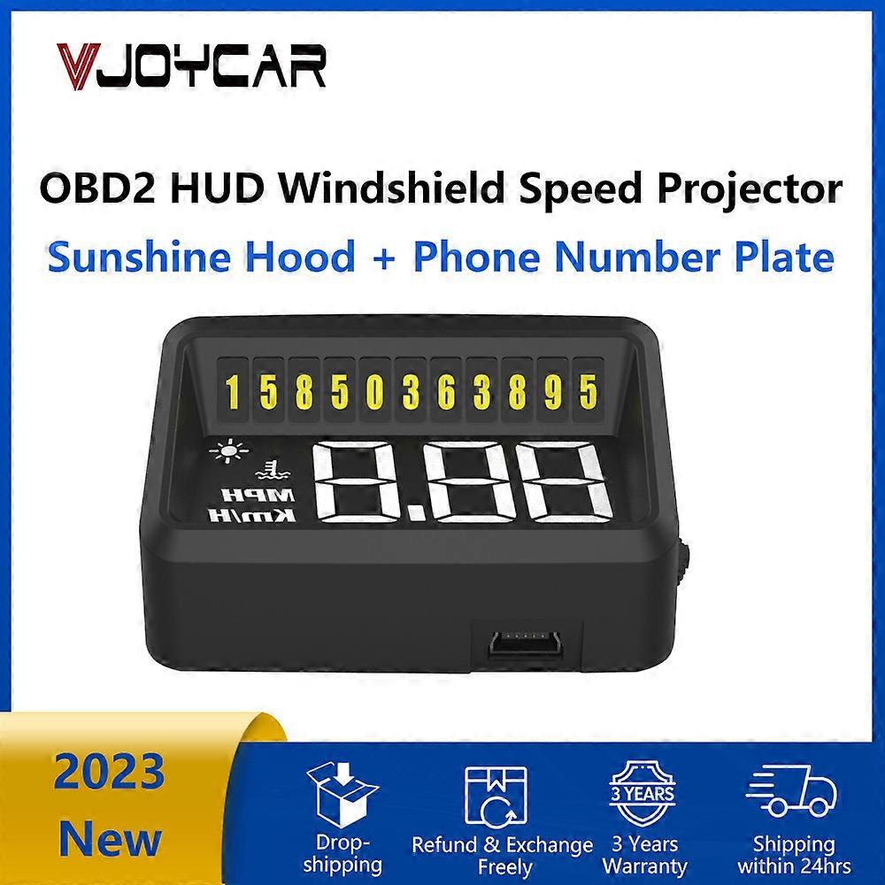 Auto OBD2 HUD Head Up Display Electronics Windshield Speed Projector Digital Car Speedometer Accessories Water Temp. Voltage