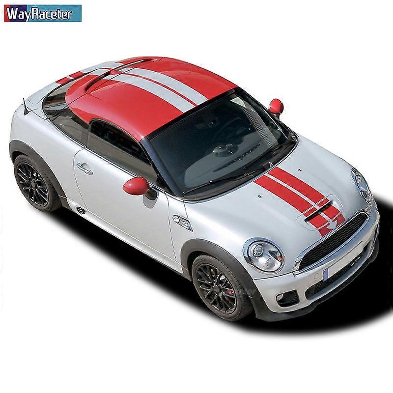 Car Hood Bonnet Stripe Sticker Engine Cover Roof Trunk Decal For MINI ...