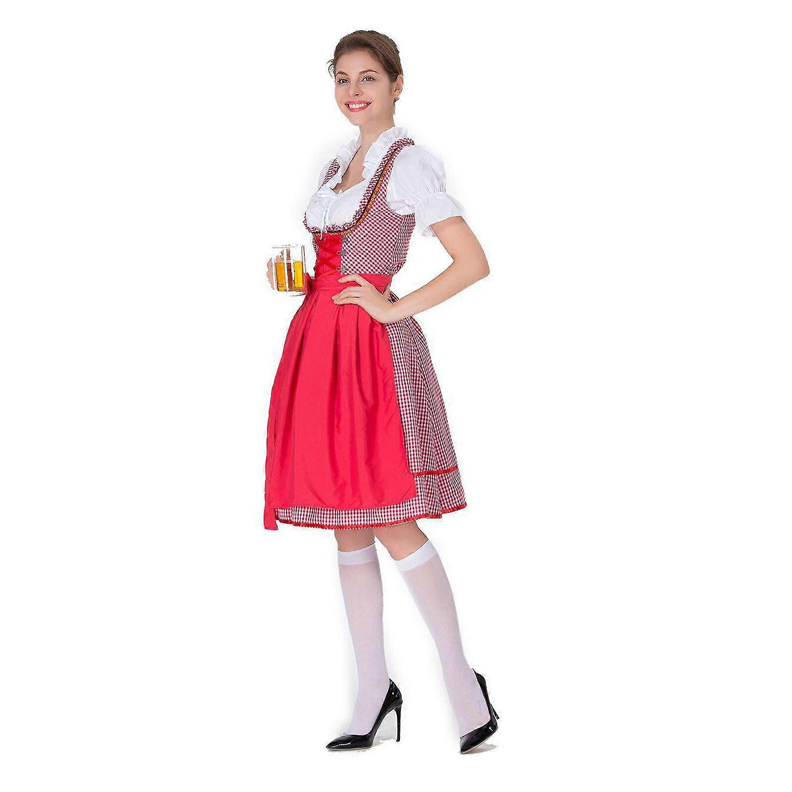 Dirndl Schürze Midi - Traditionelle Bavarian Schürze 60-70cm