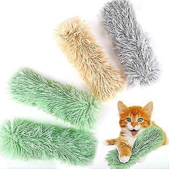 Toys For Cats, 4 Pcs Interactive Plush Kitten Chew Toys Built In Catnip And Sound Paper/bl
