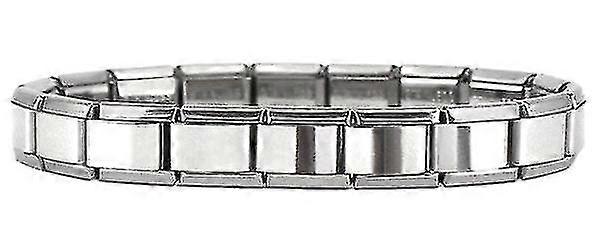 Stal nierdzewna 18 Link Shiny Italian Charm Starter Bransoletka - klasyczny rozmiar 9 mm