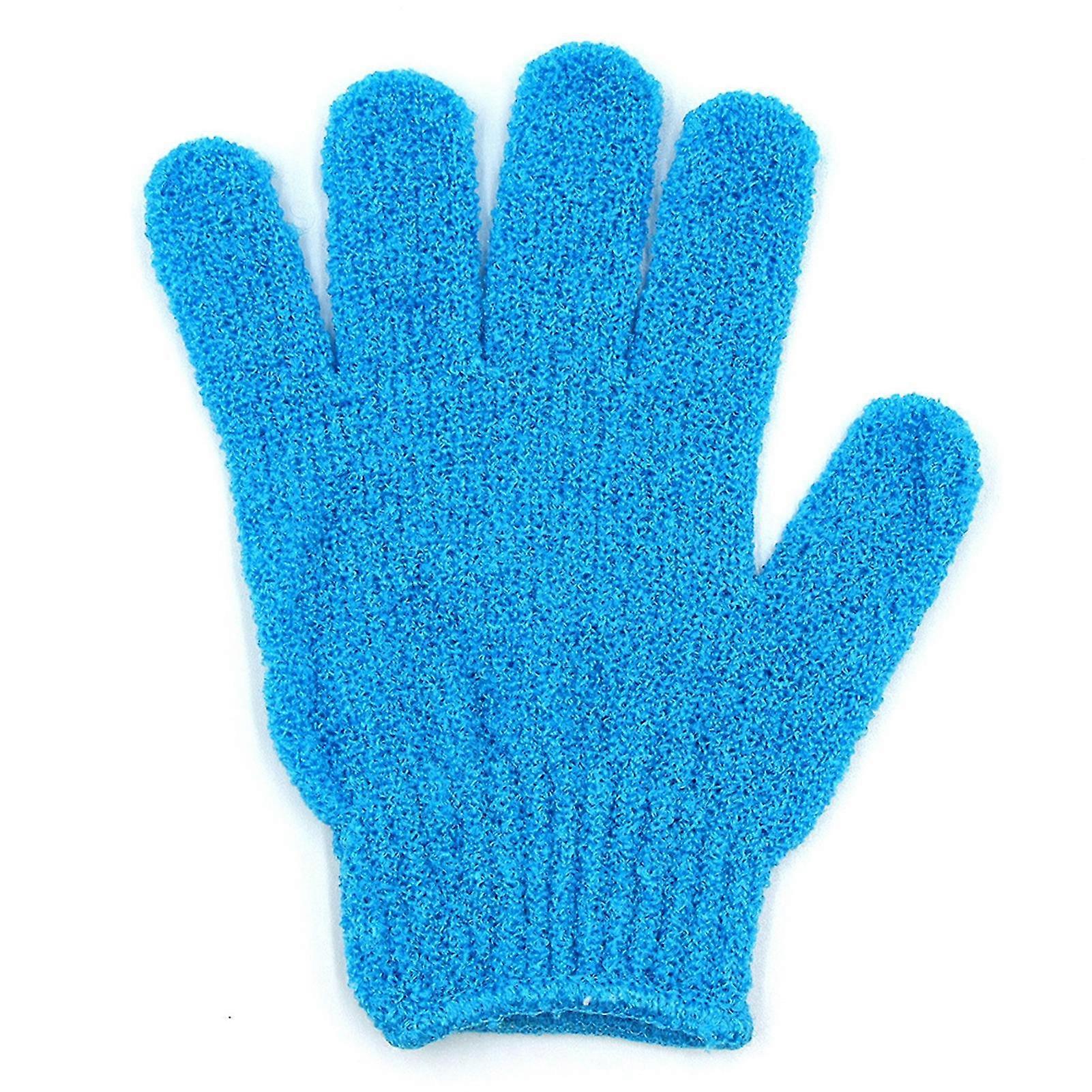 5 Finger Design Polyester Exfoliating Glove for Deep Cleaning