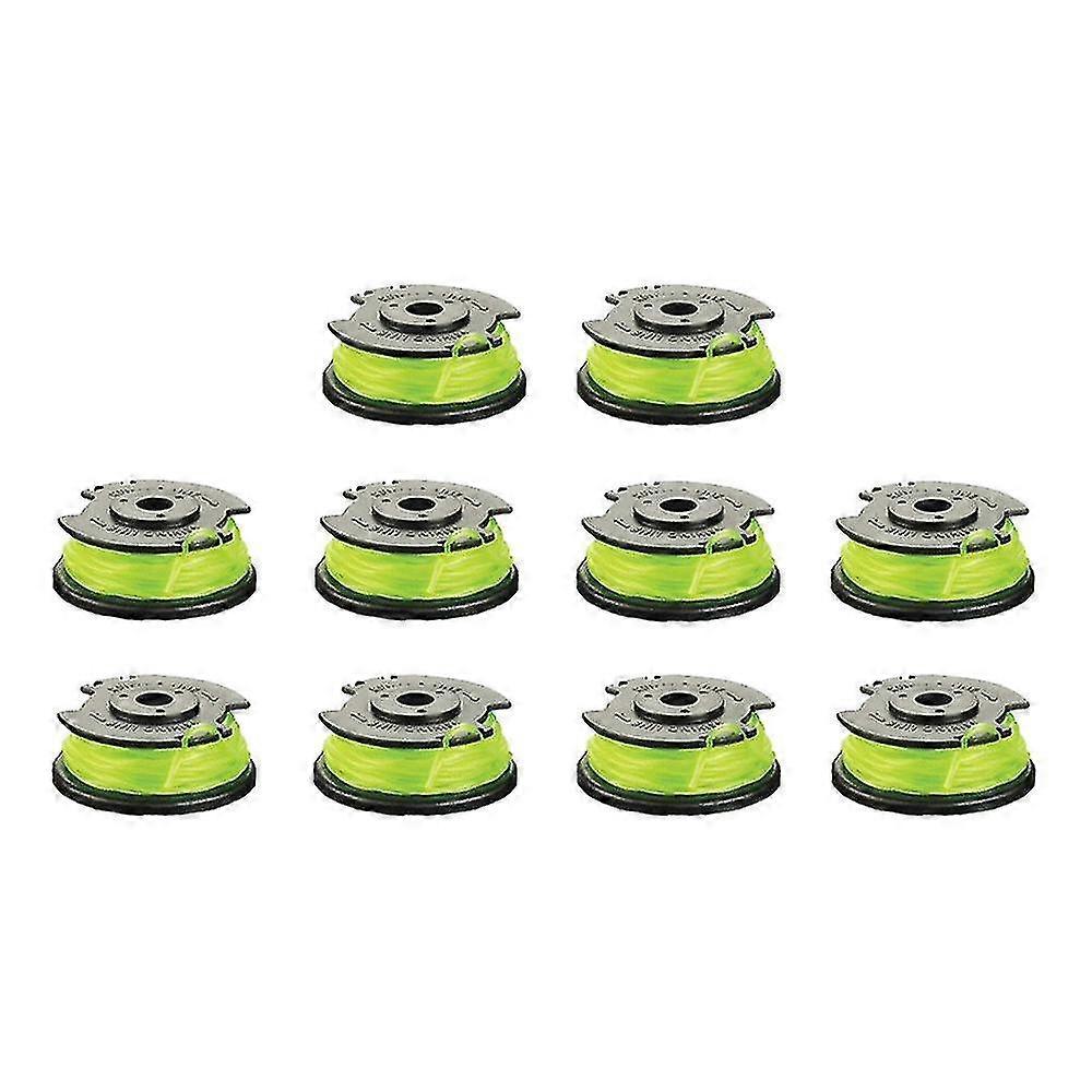 10 Pack Replacement Spool Line For Ryobi Rac143 36v Cordless Trimmers