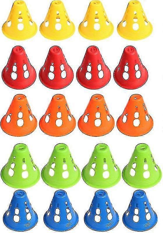 20 件迷你滑冰者滑冰锥塑料交通锥运动训练锥敏捷标记锥用于足球滑冰足球