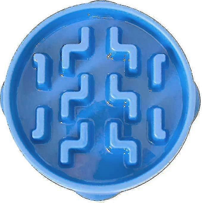 Anti-glutton Slow Food Bowl For Dogs - Size L/regular - Blue