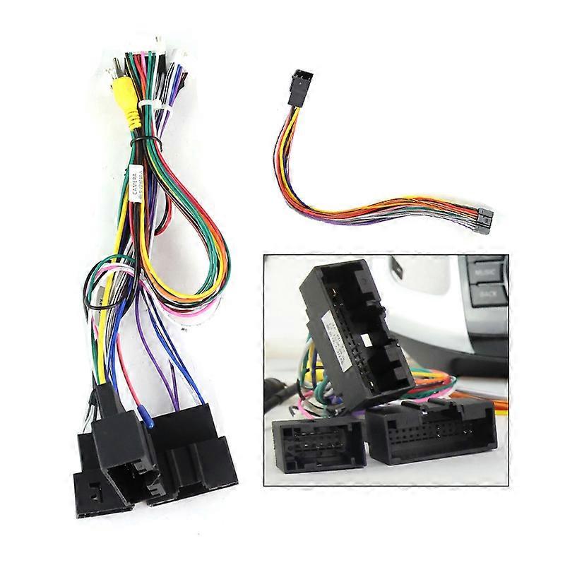 Navifly 2 Din Car Radio Frame cable Kit Ford Focus 3 Mk 3 2011-2015 Auto Stereo Dash Panel Mounting Head Unit Fascia Trim Bezel