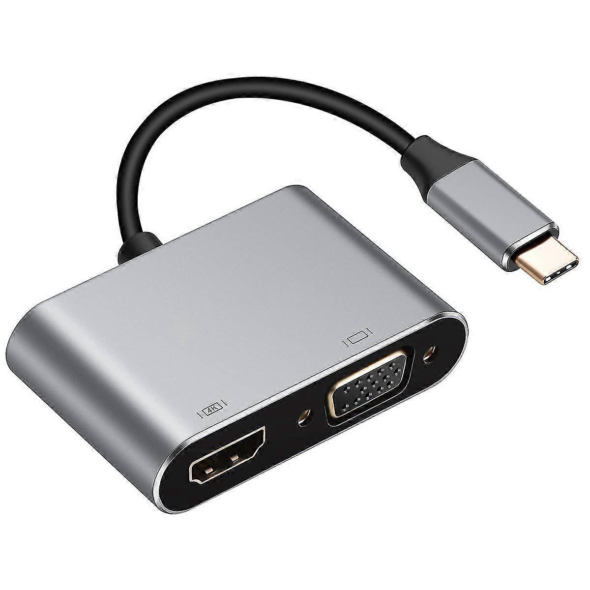 Type C to VGA HDMI Adapter 4k VGA Adapter For Notebook Laptop