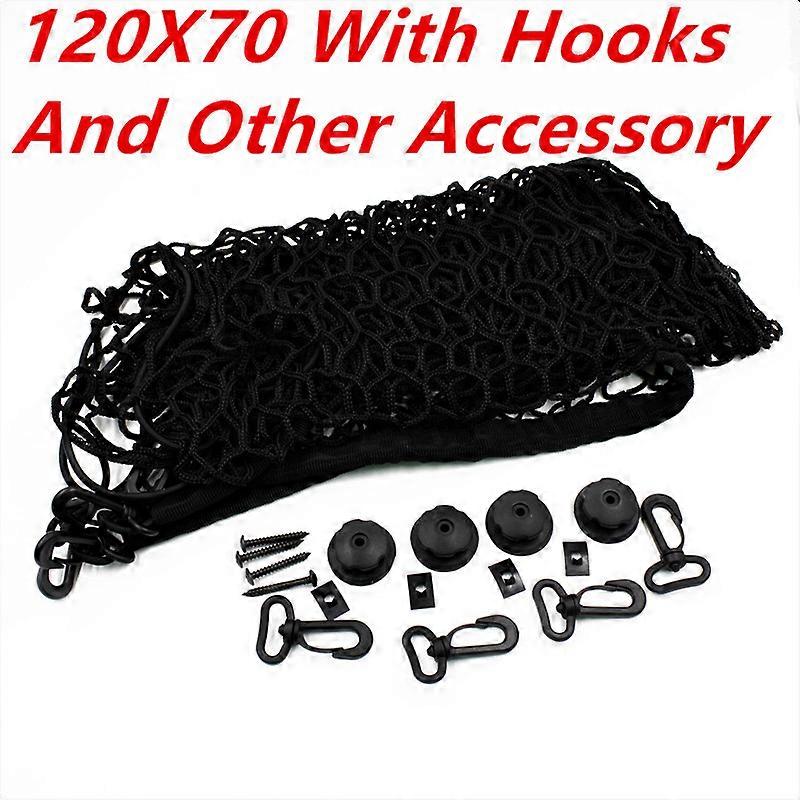 120*70cm Car Trunk Net Boot String Mesh Elastic Nylon Rear Back Cargo Trunk Storage Organizer Luggage Net Holder