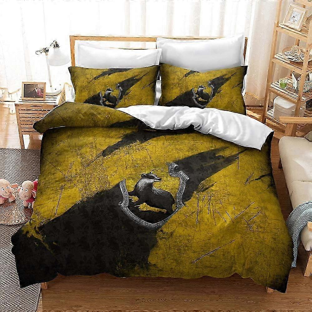 o2966 Lençóis de Cama Capa de Edredom Harry-Potters Leve Decorativo Estilo Moderno Microfibra, Conjunto de Cama de Microfibra Macia (1 Capa de Edredom e 2 Pi