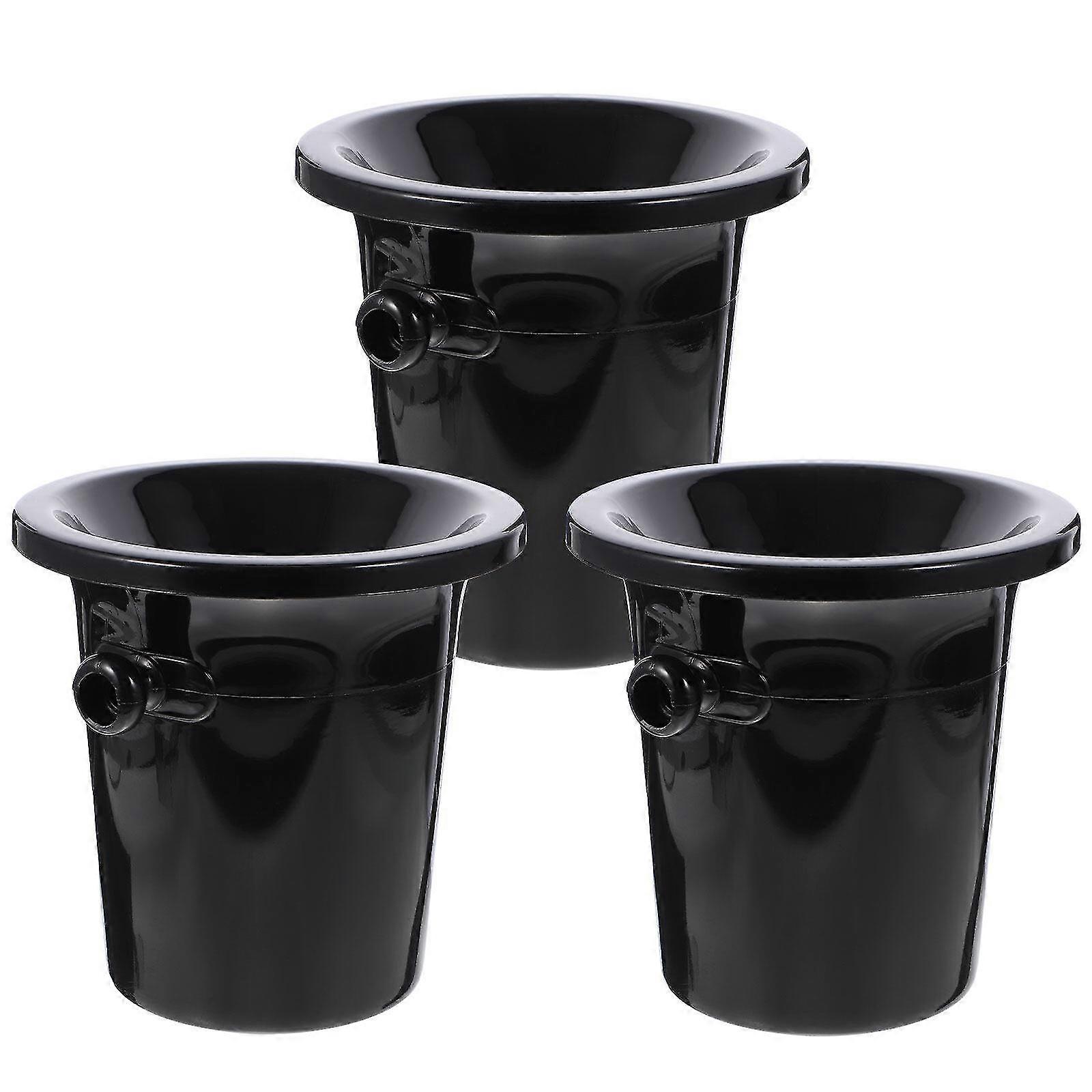 3Pcs Creative Wine Tasting Spittoons Wine Spittoons Wine Dump Buckets (Black)
