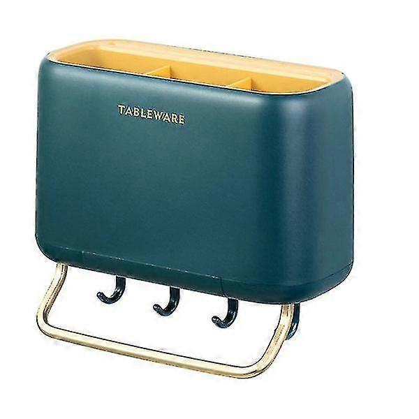 1pc Wall-mounted Multifunctional Chopstick Barrel Chopstick Case (blue)