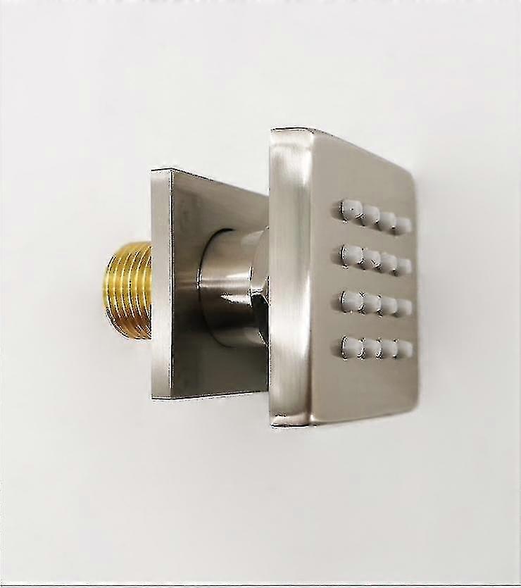 Rain Shower Head, Brushed Silver Square