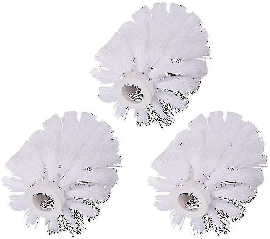Replacement Toilet Brush Head. Individual Interchangeable Replacement Black White (3 Pack)