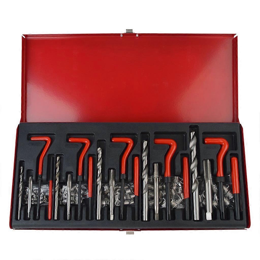 131pc for Helicoil Thread Repair Threaded Tool Twist Drill Bit Kit M5 - M12