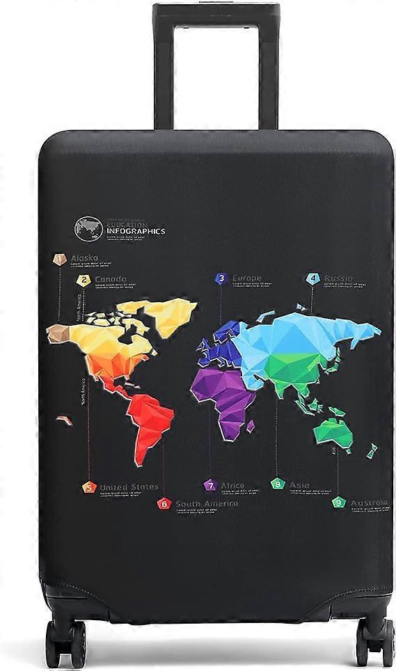 Diamond Map Kofferabdeckung 28 Zoll Bambus Kohle Gepäckabdeckung Polyester Klare Reisegepäck Trolley Hülle Schutzhülle