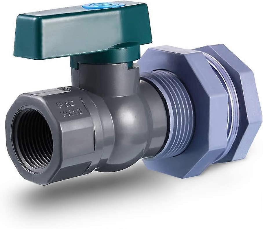 Rain Barrel Faucet Kit 3/4 inch Rain Barrel Valve with Bulkhead Fitting Adapter for Aquariums, Water Tanks, Tubs, Pools