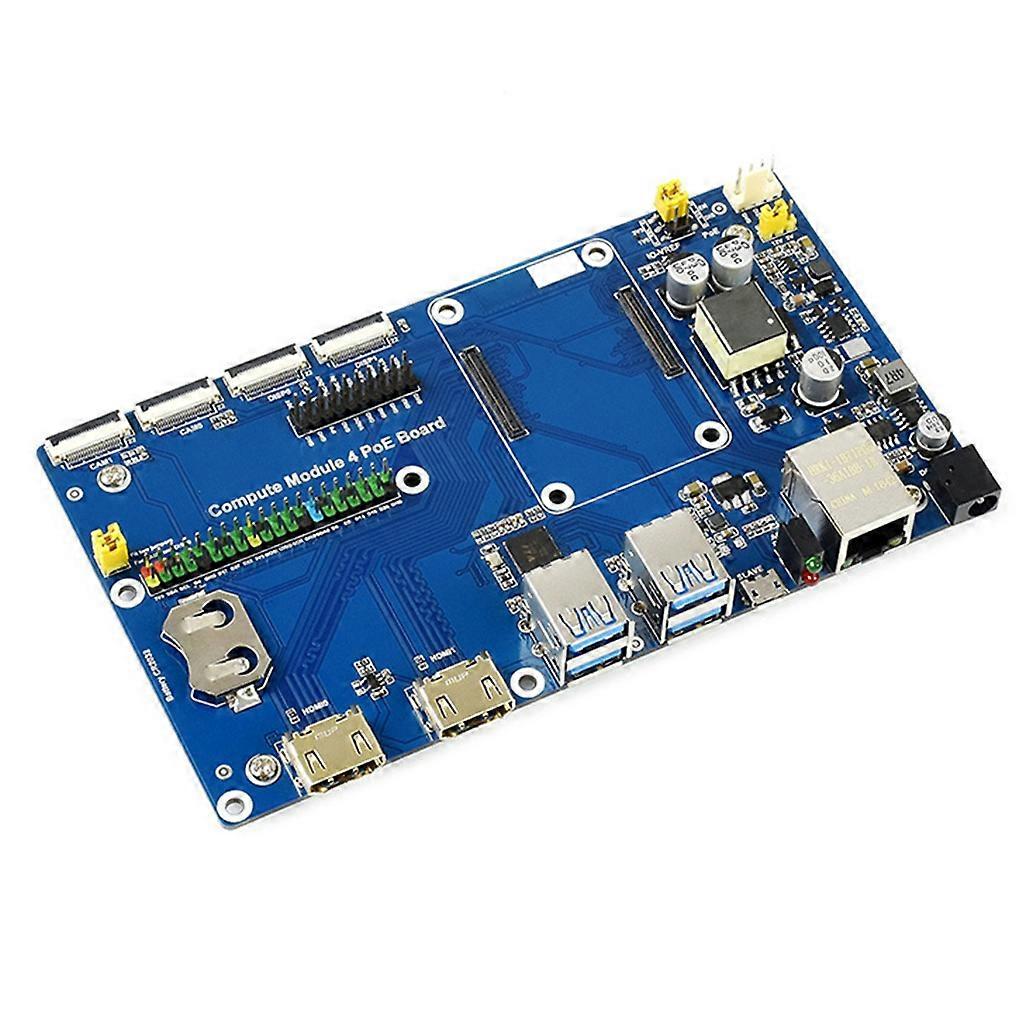 for Raspberry Pi Compute Module 4 POE IO Expansion Board USB3.2 Gen1 Base Board