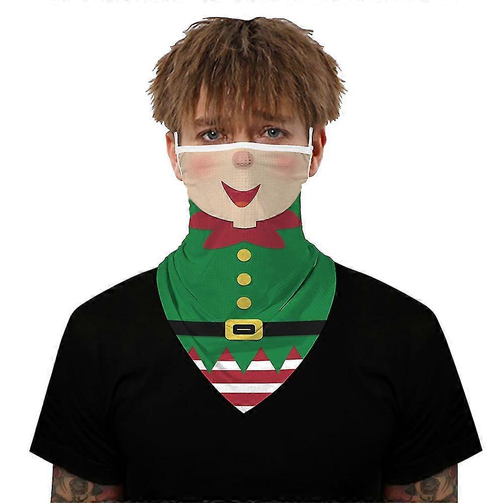 Κάλυμμα μάσκας προσώπου Grinch Santa Snowman Neck Tube Snood Κασκόλ Adult-MXBC