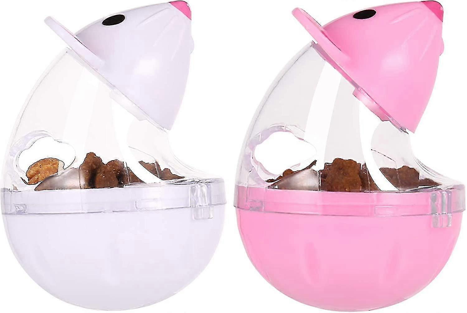 2pcs Cat Treat Dispenser Toy, Mouse Shape Cat Interactive Toy And Food Dispenser-MXBC