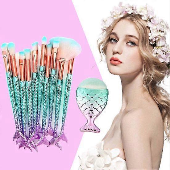 Makeup Brushes 11 Pieces Mermaid Style Eye Brushes Sets