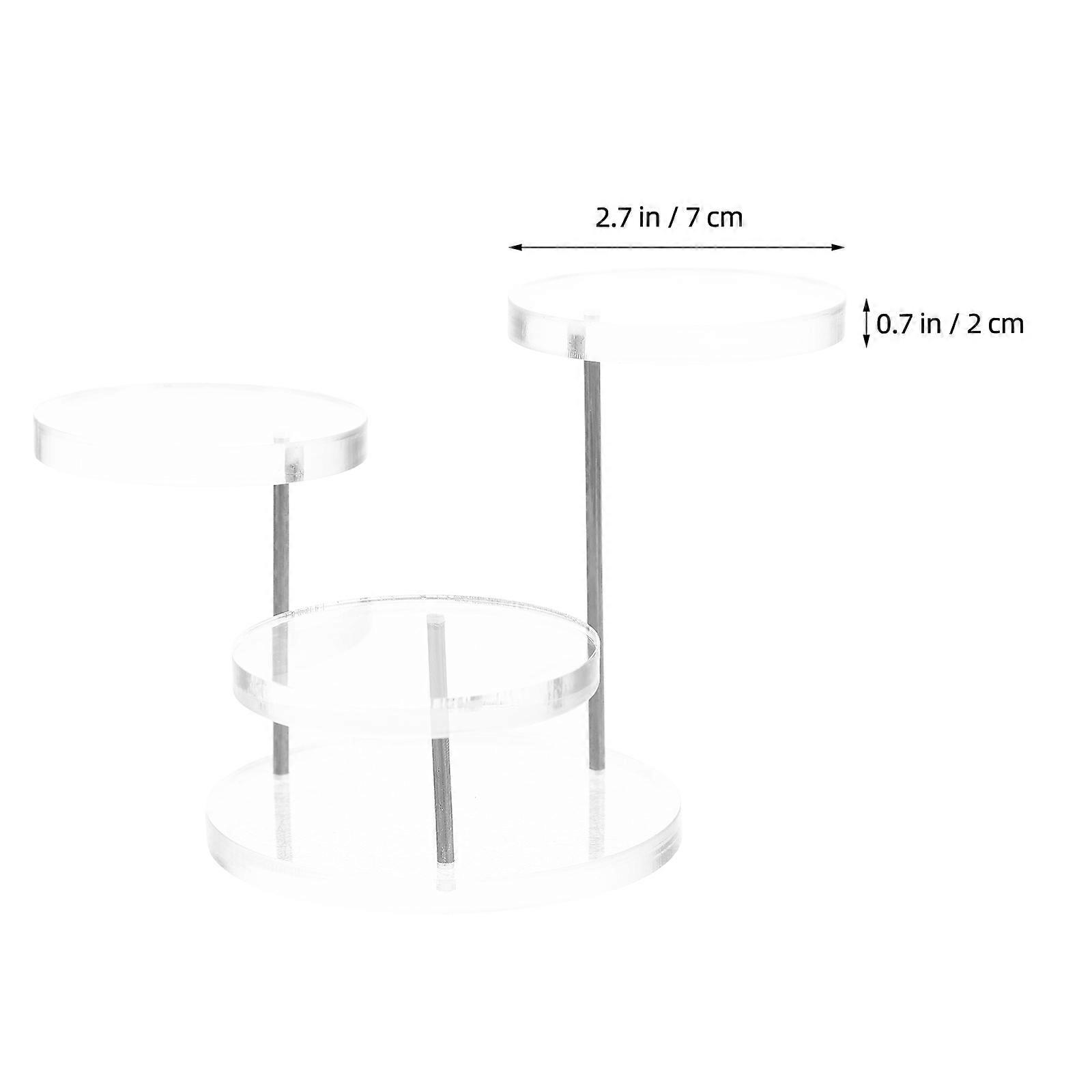 Jewelry Display Stand Clear Riser Stand Desktop Rings Display Rack Figure Stand