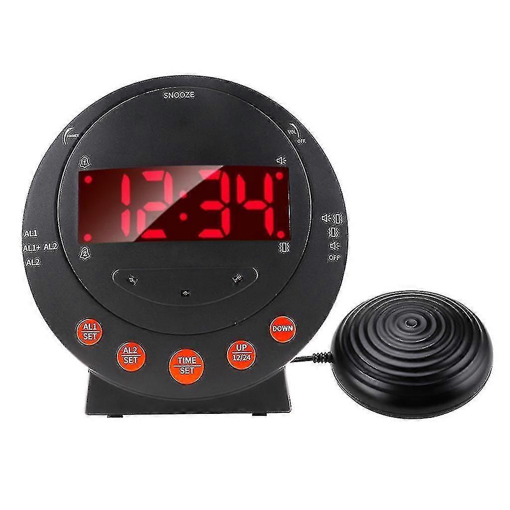 Extra Loud Vibrating Alarm Clock With Bed Shaker Electronic Alarm Clock